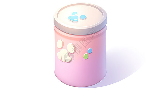 婴儿奶粉金罐3D图标图片