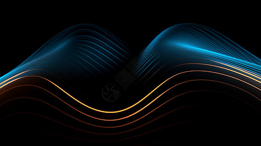 波浪状科技光线背景图片