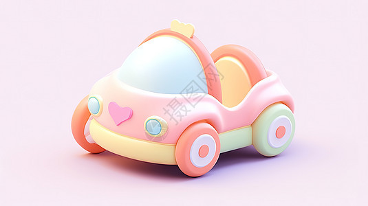 儿童玩具小汽车3D可爱图标图片