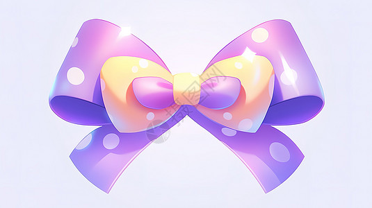 可爱蝴蝶结3D卡通图标图片