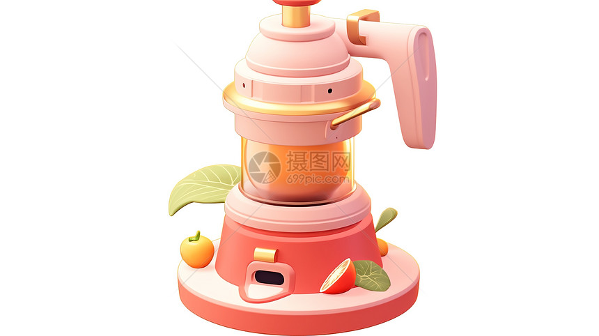 榨汁机3D卡通图标图片