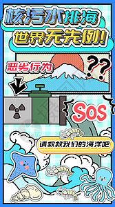 饮用水安全核污水排海世界无先例运营插画开屏页插画