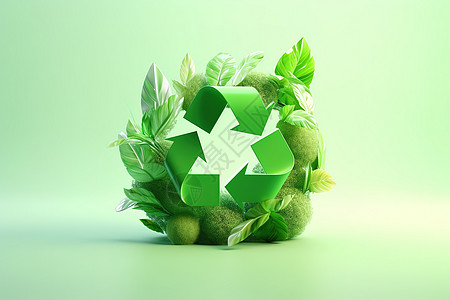 绿色3D回收环保图片