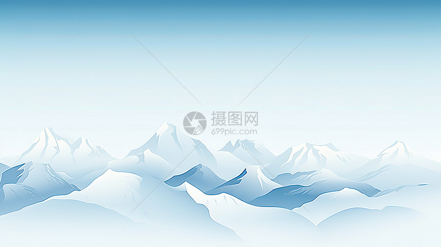 高山天空雪山插图图片