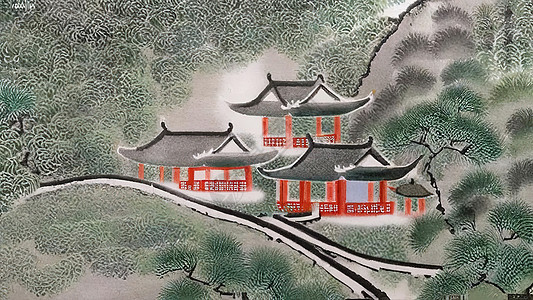 中国风大宅院古代中式建筑图片