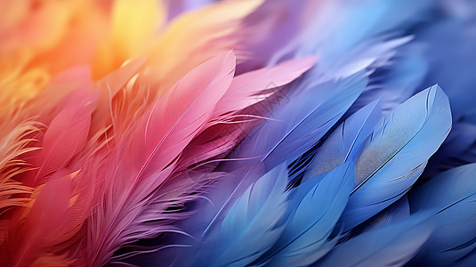 彩色时尚的羽毛背景背景图片