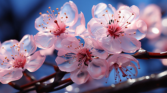 小清新漂亮的粉色花朵图片