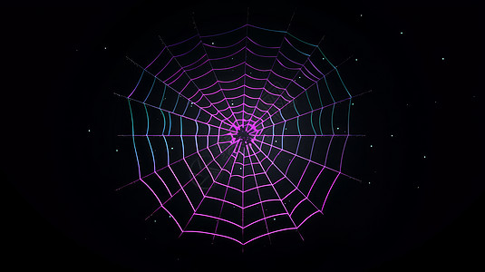 万圣节紫色渐变卡通蜘蛛网背景图片