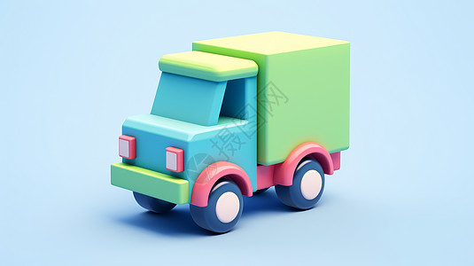 可爱的卡通玩具货车图片