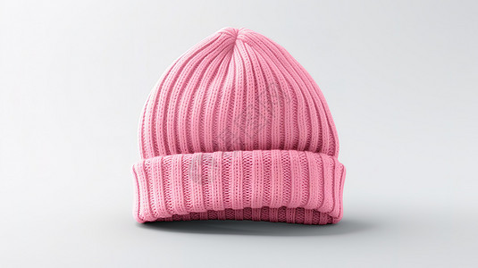 粉色毛线帽图片
