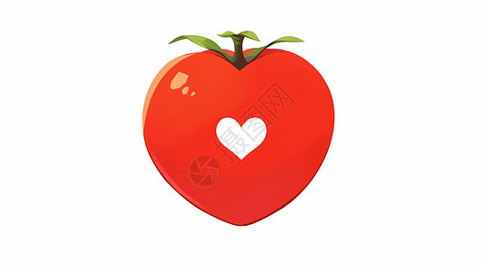 红色西红柿形状卡通蔬菜图片
