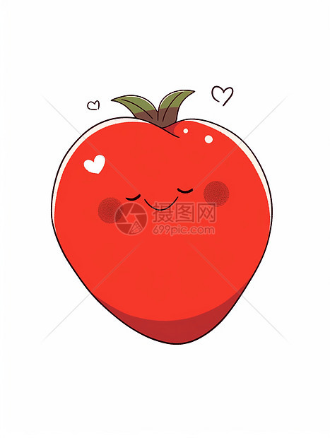 可爱的形状西红柿在微笑图片