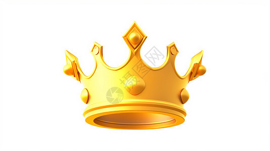 金黄色华丽的卡通皇冠背景图片