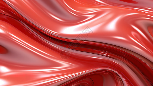 红色金属质感弥散流体图片