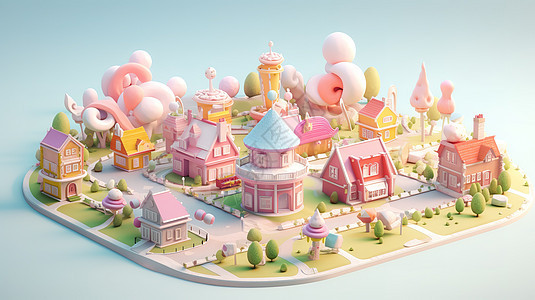 糖果小屋3D图片