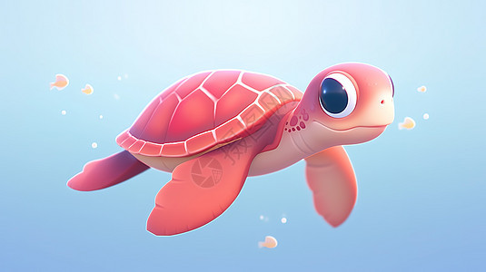 可爱的3D小海龟图片