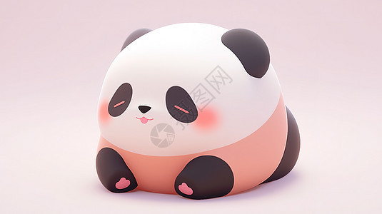 立体熊猫3D图标图片