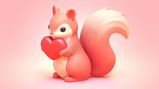 可爱小松鼠3D图标图片