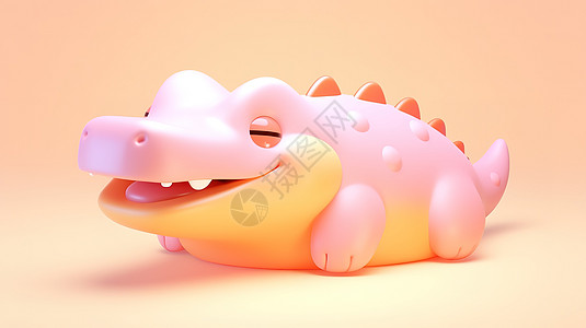 鳄鱼3D图标背景图片