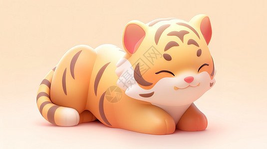 可爱老虎3D图标图片