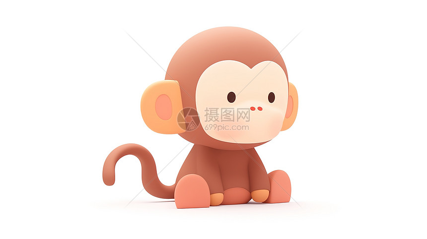 猴子3D图标图片