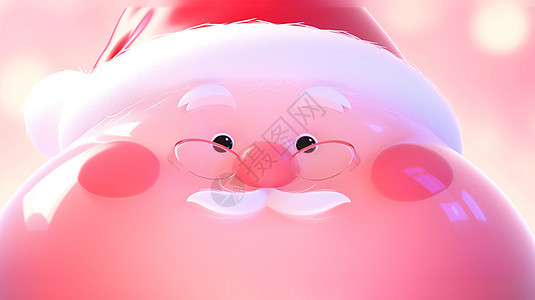 白胡子透明立体卡通圣诞老人图片