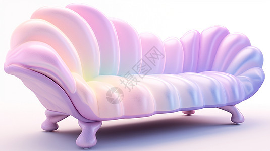 布艺沙发炫彩紫色漂亮的卡通沙发插画