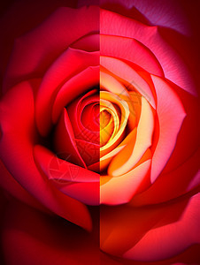 情人节美丽的红色卡通玫瑰花图片