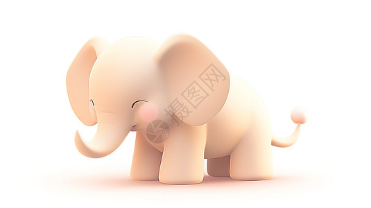 可爱小象3D图标背景图片