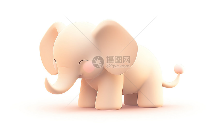 可爱小象3D图标图片