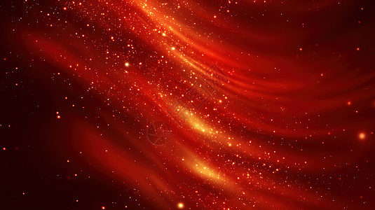 商务红色发光粒子PPT背景图片