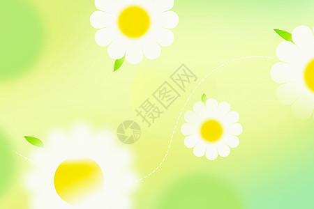 清新黄绿色花朵背景高清图片