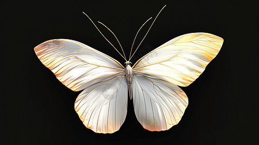 白蝴蝶美丽标本背景图片