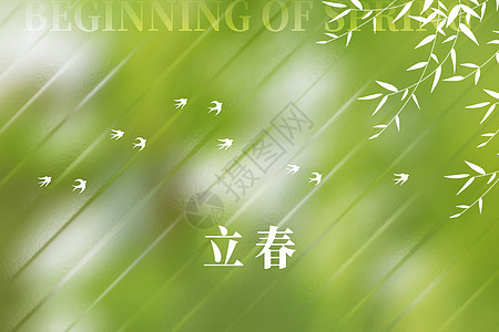 立春唯美创意玻璃燕子树枝图片
