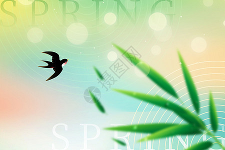 春天燕子背景图片
