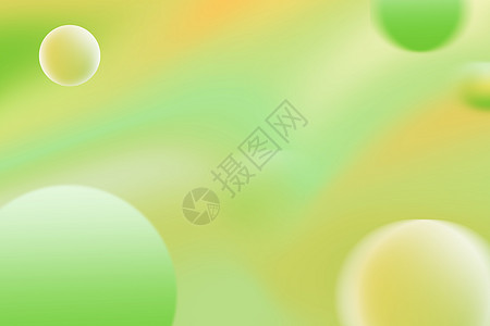 电商公告绿色清新渐变球体背景设计图片