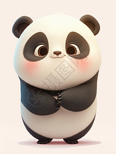 顽皮活泼的立体卡通大熊猫IP高清图片