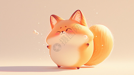肥胖可爱的卡通小狐狸图片