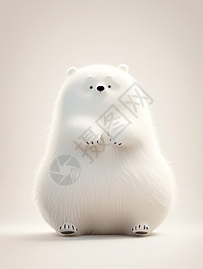 毛茸茸可爱的卡通小胖熊图片