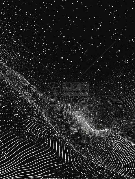黑色抽粒子线条抽象酷酷的抽象卡通背景图片
