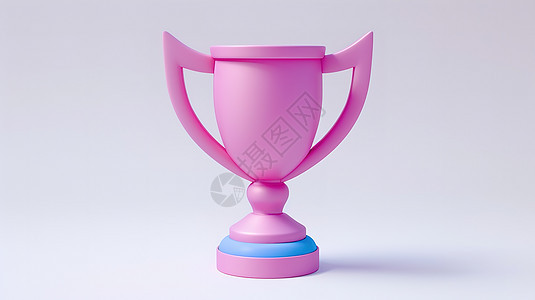 粉色奖杯图标背景图片