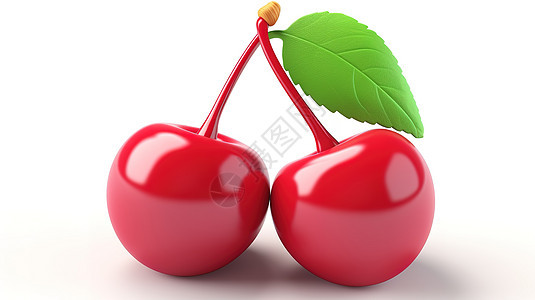 红色的樱桃3D图标图片
