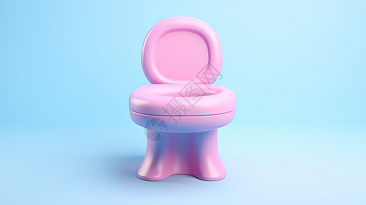 粉色马桶3D图标图片