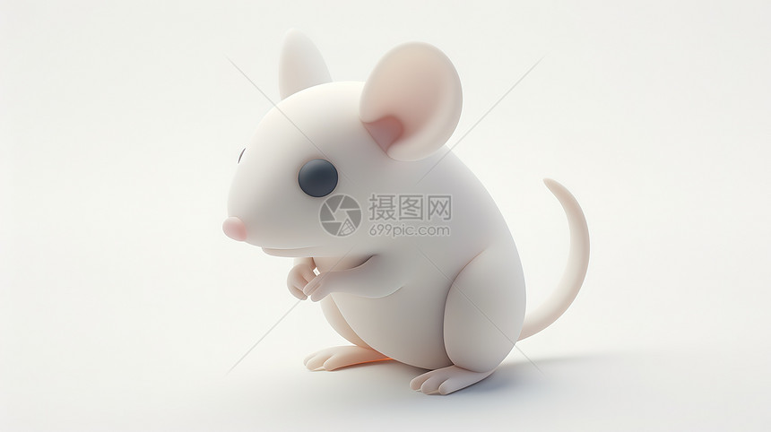 一只小老鼠3D图标图片