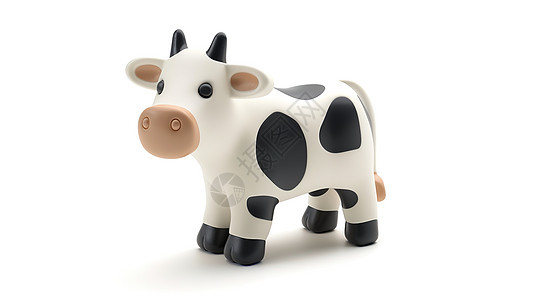 奶牛3D立体图标图片