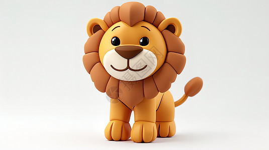 可爱的小狮子立体3D图标图片