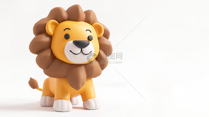 可爱立体小狮子3D图标图片