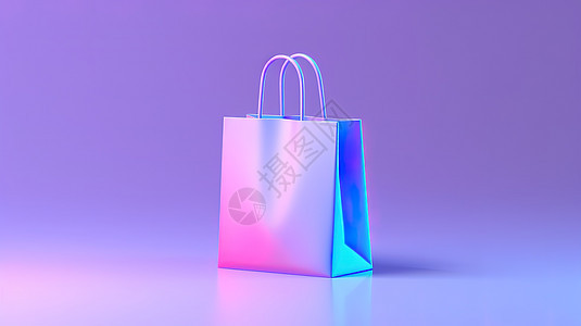 好看的购物袋手提袋3D图标图片