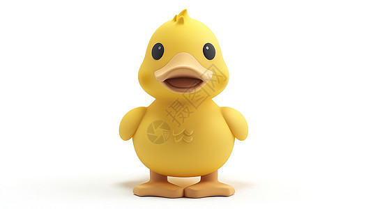 可爱小鸭子3D立体图标图片