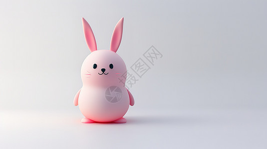 可爱小兔子3D图标图片